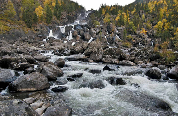 Алтай. Водопад Учар на реке Чульча