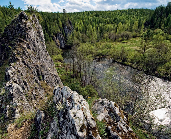 Река Льзьва. Талицкие скалы