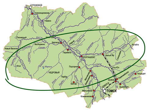Центральная часть Томской области